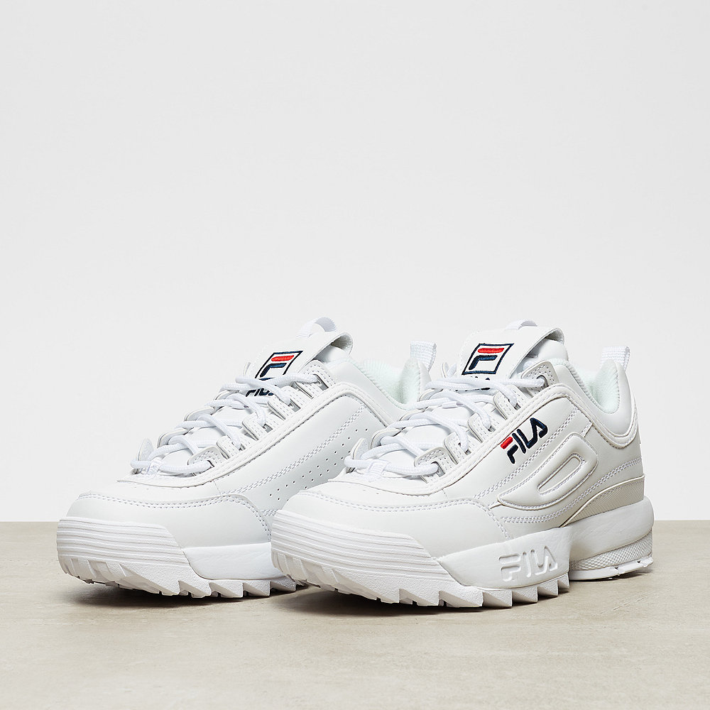 fila disruptor low bianche